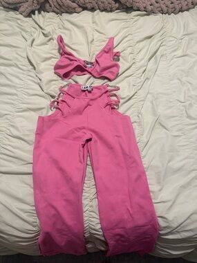 I.AM.GIA Hot Pink Strappy Two-Piece Set
